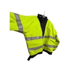 LawPro Reversible Jacket Hi-Visibilty Reflect/Solid Black Rain & Wind Resist 3XL